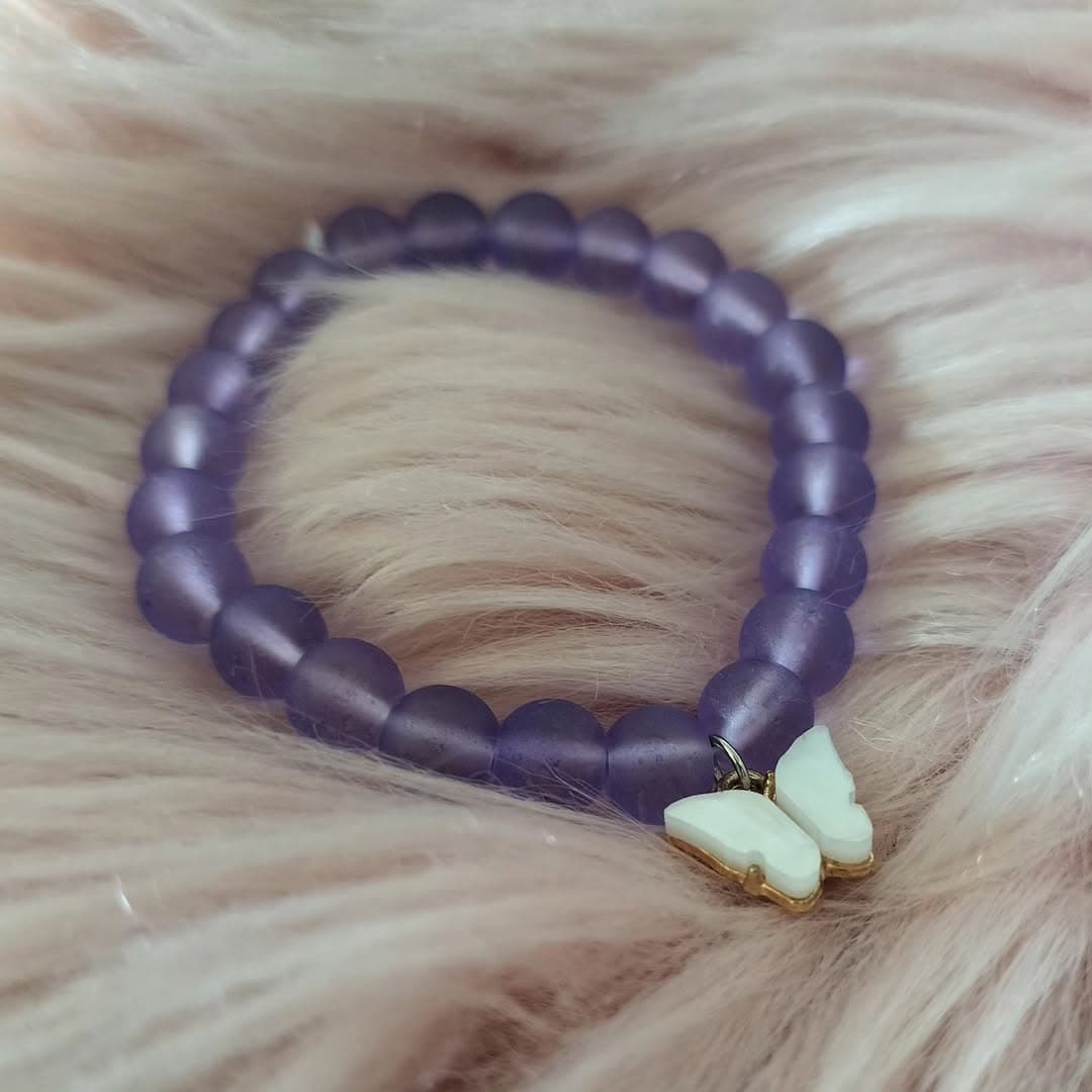 The Birthday bracelet 🤍💜.