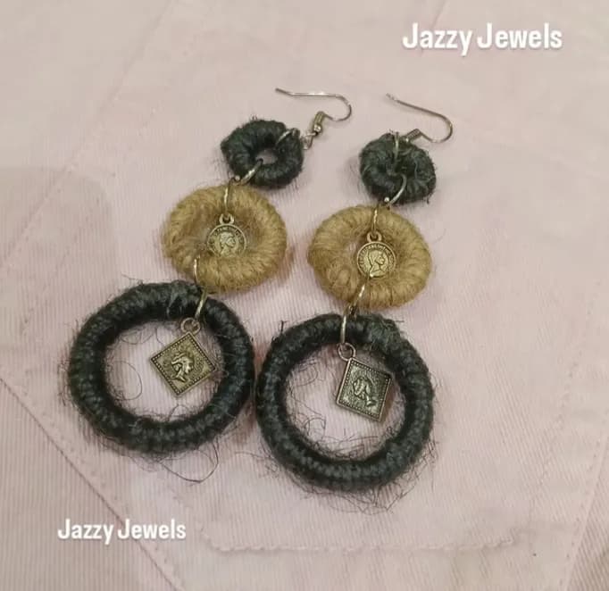 Jute earrings — 2