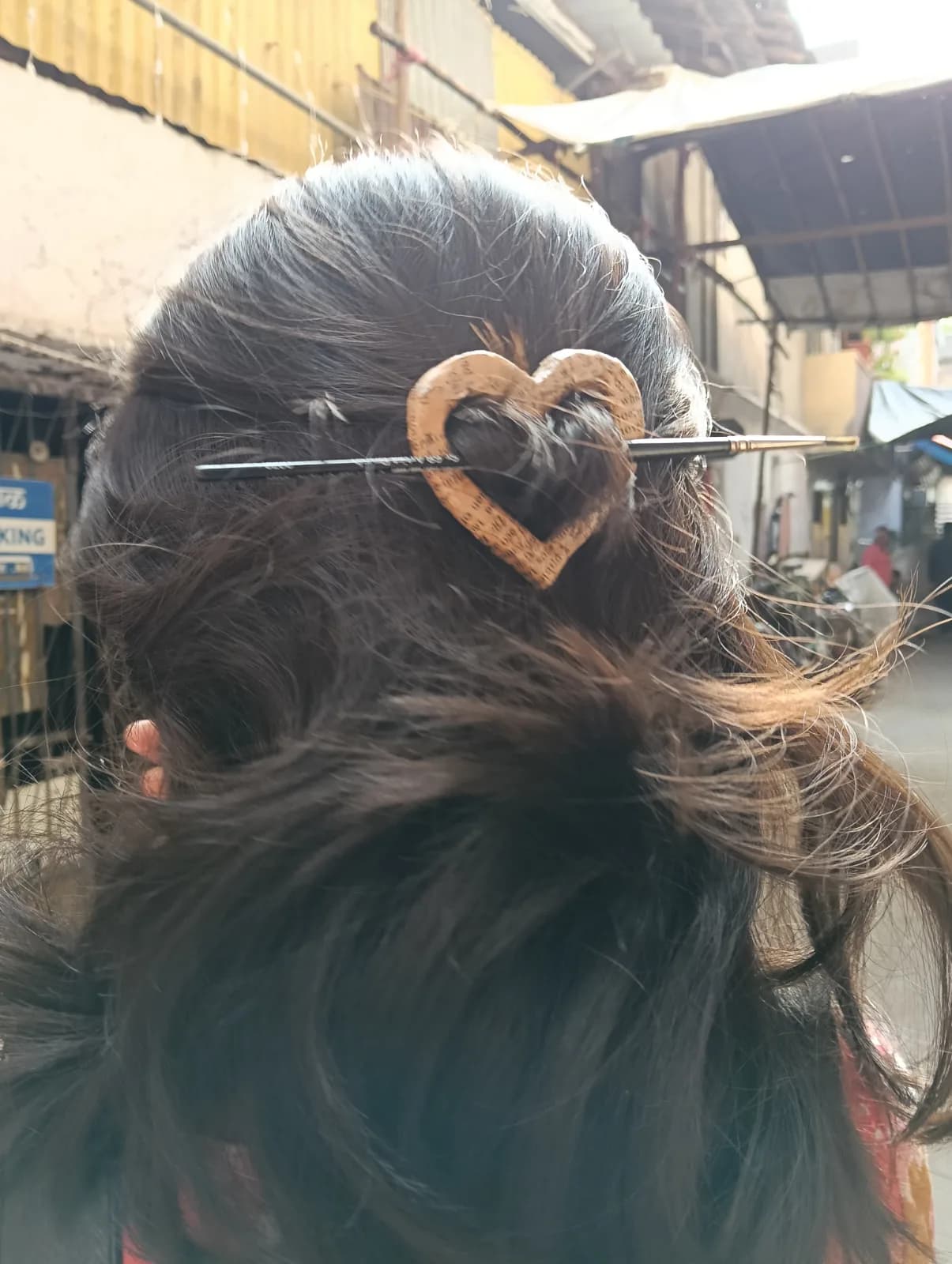 Old soul - Hair Barrette heart shaped — 2